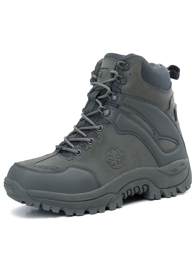 Sky View SKY VIEW Men Hiking Shoes Non-Slip Ankle High Hiking Boots  Outdoor Lightweight Shoes Trekking Trail Sneakers Grey  - Image 1