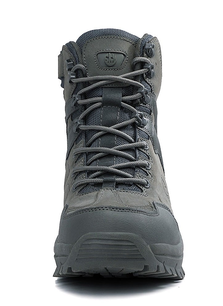 Sky View SKY VIEW Men Hiking Shoes Non-Slip Ankle High Hiking Boots  Outdoor Lightweight Shoes Trekking Trail Sneakers Grey  - Image 3