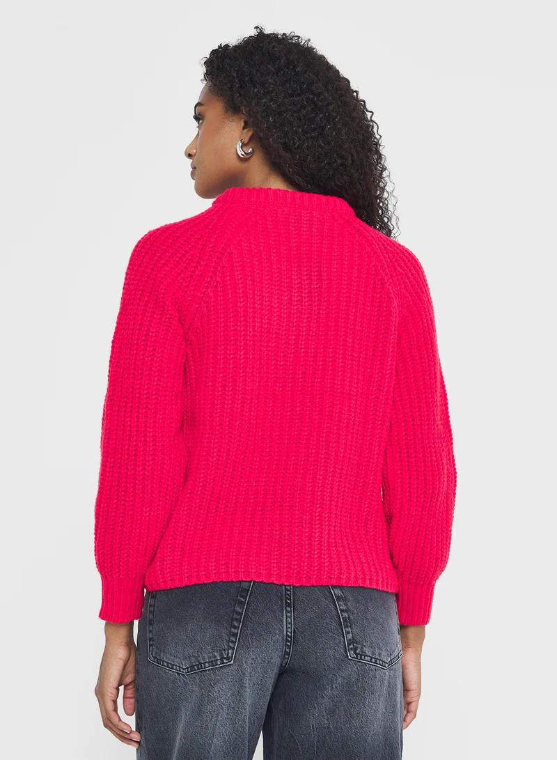 جينجر Slim Fit Knitted Button Down Cardigan