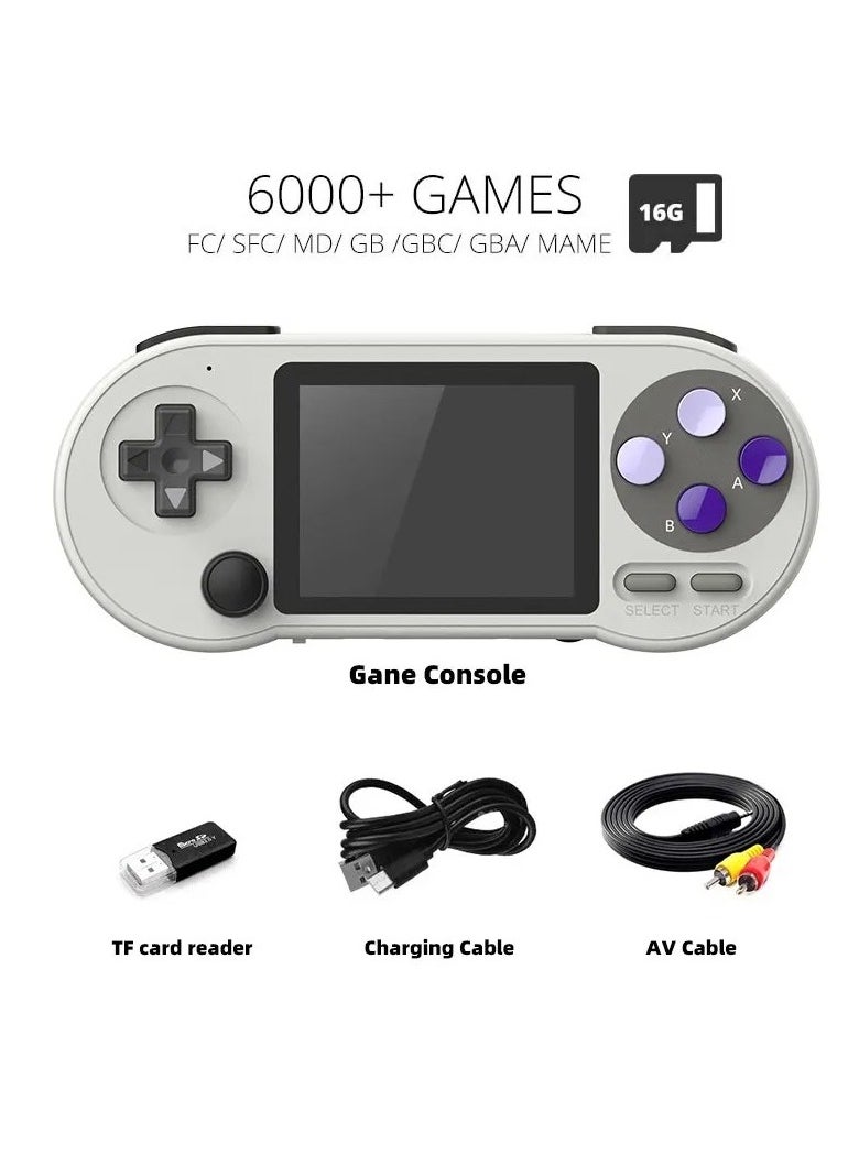 AS SEEN ON TV - Sf2000 Handheld Game Console,  3 Inch IPS Screen Retro Video Gaming Console, Portable Nostalgic Arcade Retro Game Machine With 6000 Built In Games For Kids And Teenagers, (Only Game Console) - Image 1