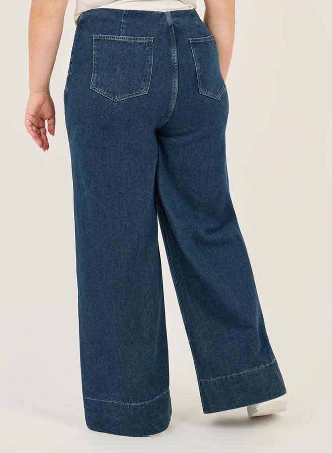 Styli Styli Plus Size Mid Rise Wide Leg Pants - Image 4