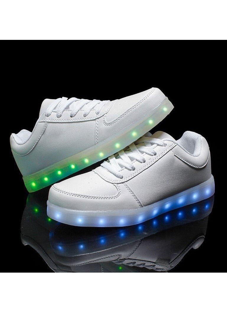 SKT Shiketro LED Flash Sports Shoes White  - Image 2