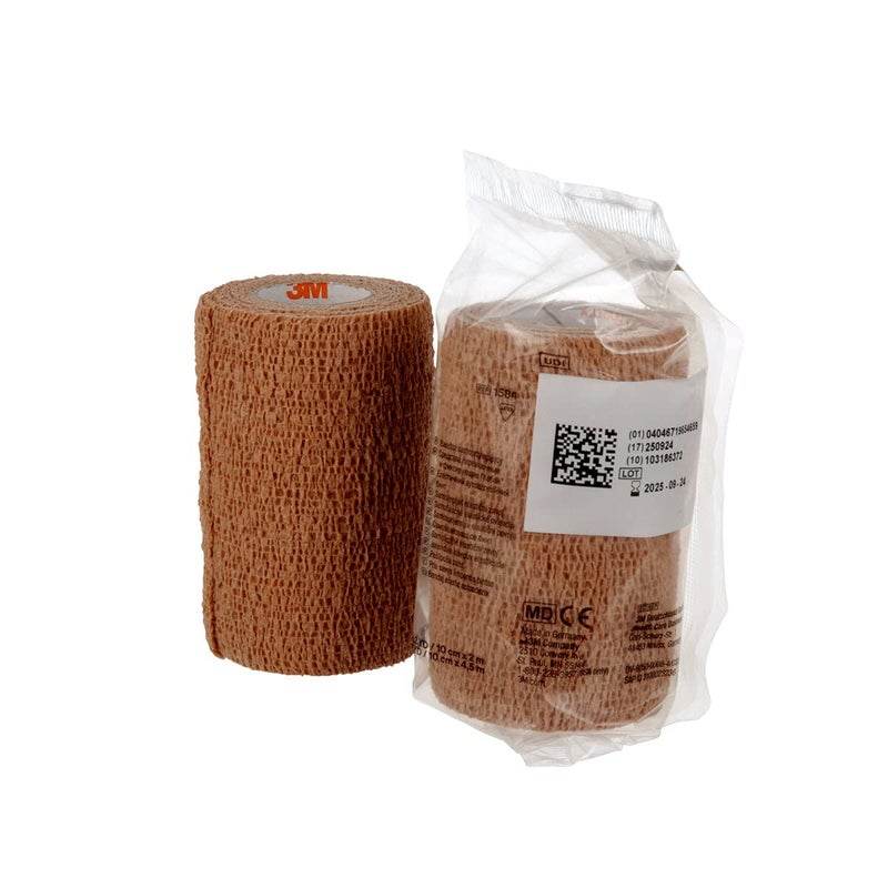 Coban 3Mâ„¢ Cobanâ„¢ Self-Adherent Wrap 1584, Tan, 18 Bags/Case - Image 1