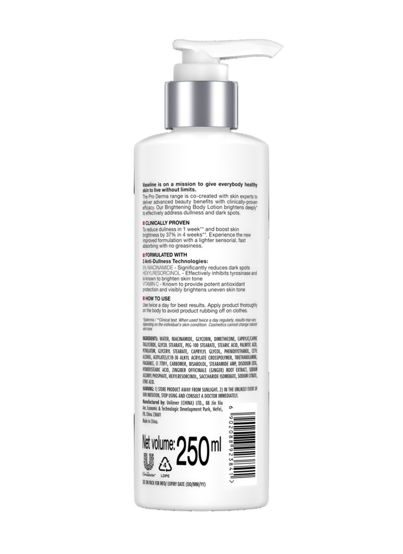 Vaseline Pro Derma  Brightening Body Lotion, for dull & dry skin - Image 2