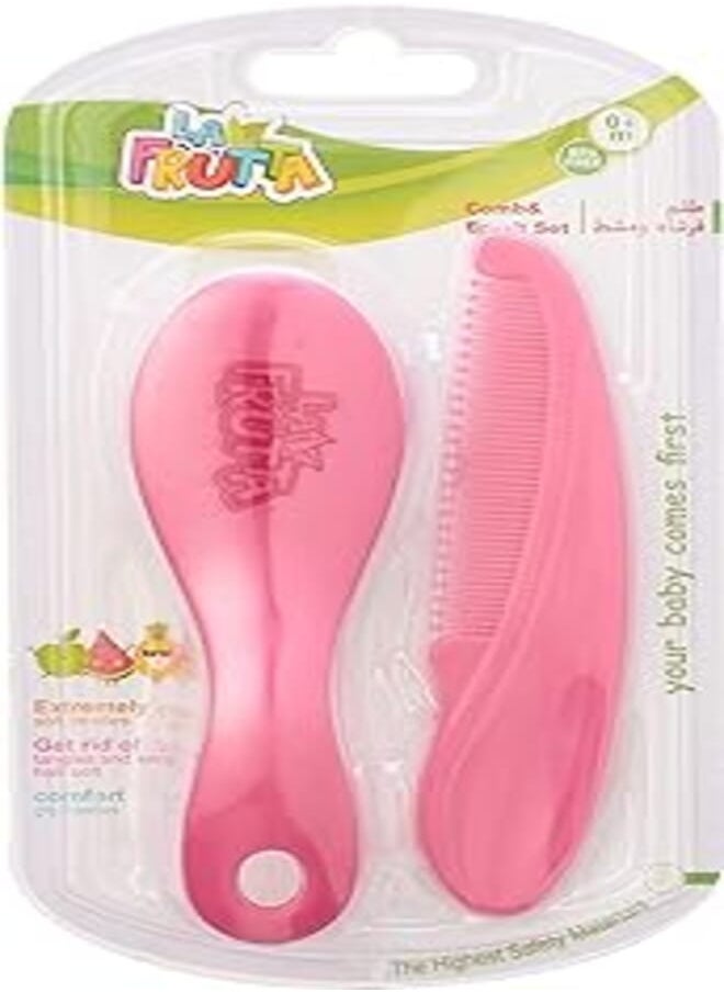 La Frutta Comb and Brush Set for Kids - Pink - pzsku/ZA2D4D02A0F48ED2E768AZ/45/_/1717887411/dbe7875b-3f15-4a6d-a2cf-a2d5fbf1c8ee