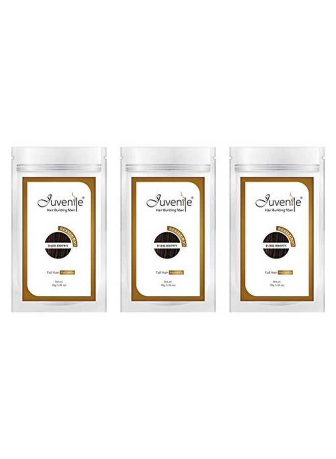 جوفينايل عبوة إعادة تعبئة ألياف الشعر للأطفال باللون البني الداكن 90 جرام (30 جرام لكل عبوة) - Image 1