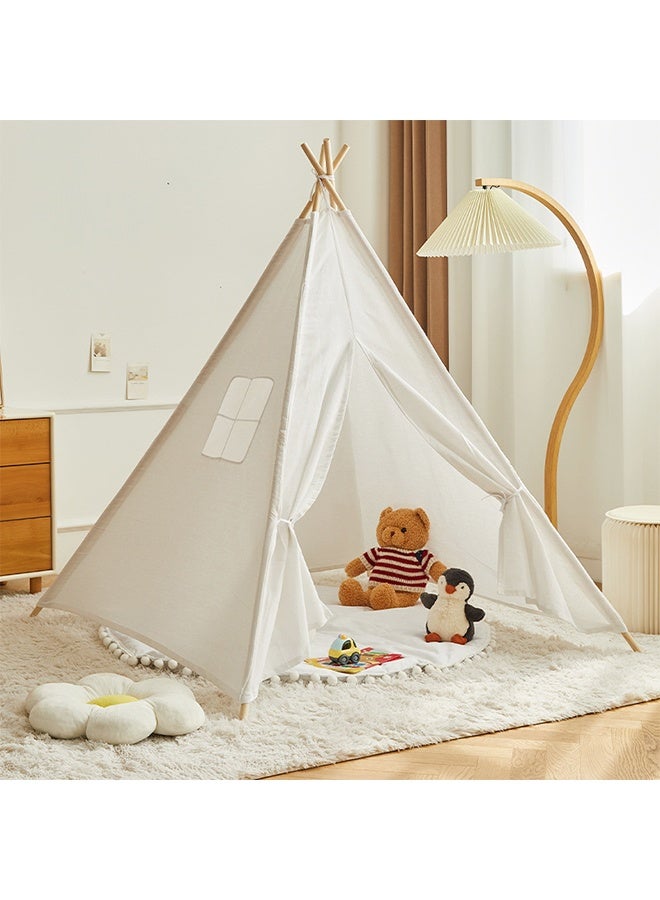 RollsTimi  White Teepee Tent Portable Kids Children Playhouse Sleeping Backdrop Play Tent for Children Indoor Outdoor Tent - Image 4