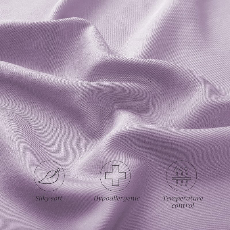 ELIBABA Cooling Bamboo Side Sleeper Pillowcase  King Size  20 x 36 Inches  Light Purple - Image 3