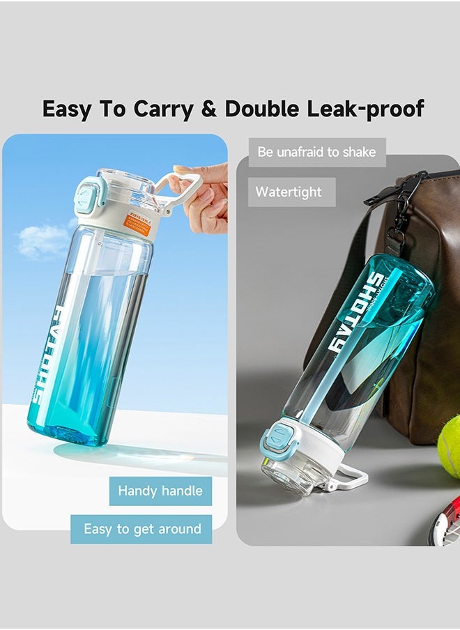 SHOTAY - SHOTAY Sports Water Bottles 800ml BPA Free And Leakproof, Fast Flow With Removable Straw, Gym Water Bottle For School, Fitness And Outdoor Sports. - Image 1