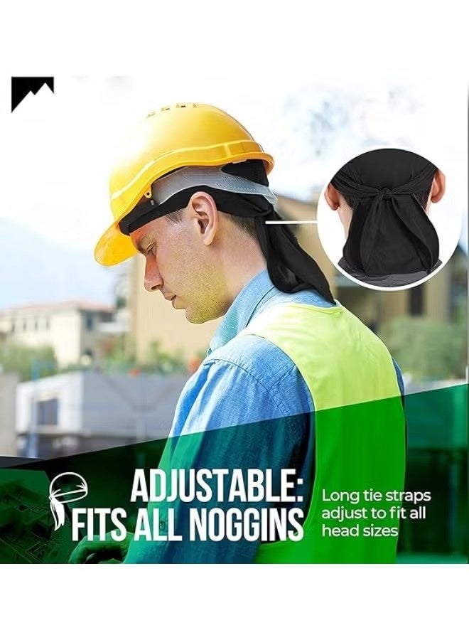 2Pcs Sweat Wicking Head Wraps Cycling Caps Dew Rag Skull Caps Beanie Cap, Motorcycle Cooling Helmet Liners Pirate Hats, Head Scarf Bandanas for Men and Women - Image 2