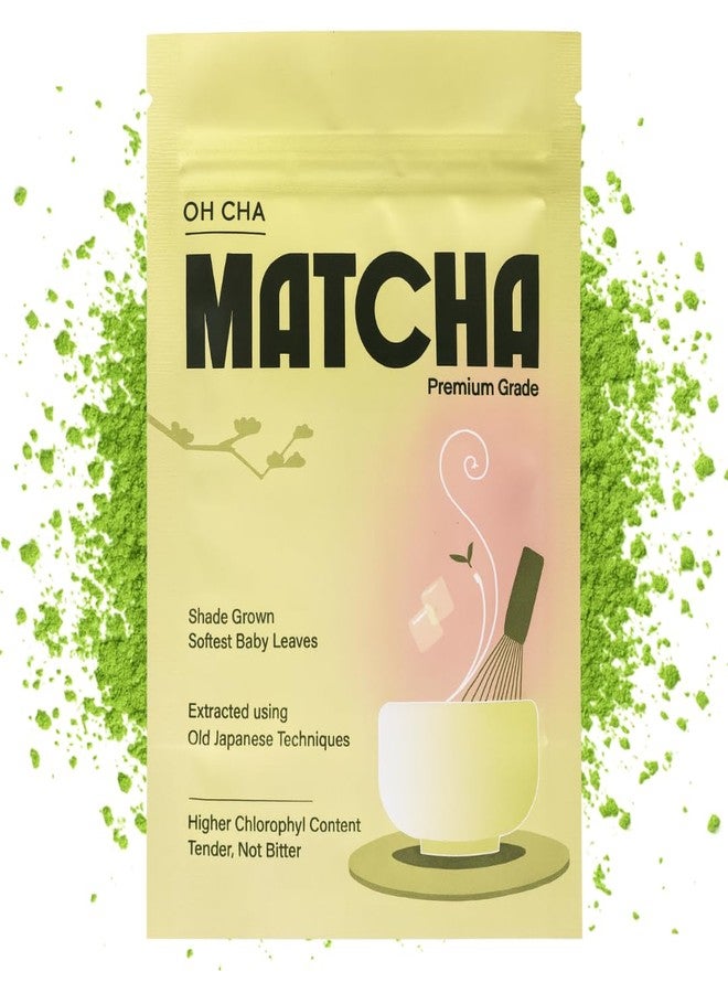 OH CHA - Japanese Matcha Tea Powder | Premium Grade | 100gms - 100 Servings | Pure Authentic Matcha Green Tea Powder Sourced from Shizuoka, Japan | Vegan, No Artificial Sweeteners, NON GMO - Image 1