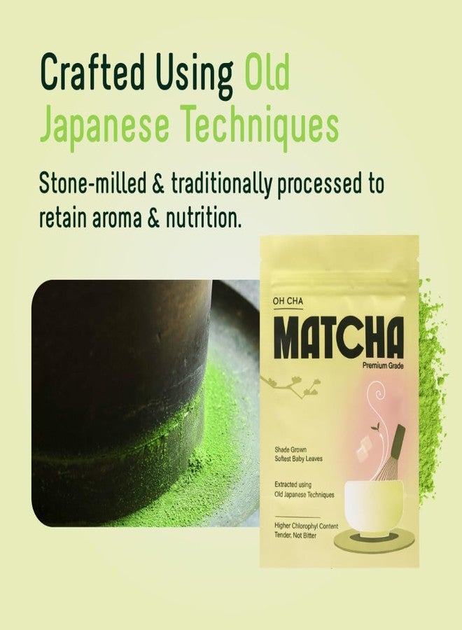 OH CHA - Japanese Matcha Tea Powder | Premium Grade | 100gms - 100 Servings | Pure Authentic Matcha Green Tea Powder Sourced from Shizuoka, Japan | Vegan, No Artificial Sweeteners, NON GMO - Image 5