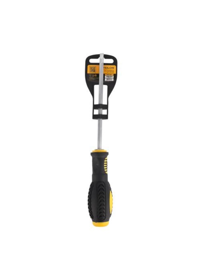 Epsilon 2-in-1 Screwdriver 6 x 150mm - EPST1406 | Double-Sided Interchangeable Phillips & Slotted Tips | Anti-Rust Steel | Ergonomic Grip Handle | Black & Yellow - Image 1