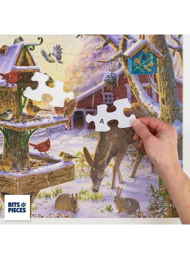 Bits and Pieces - 50 Piece Jigsaw Puzzle for Seniors - 15" x 19" - Cats in Flower Pots - 50 pc Large Lettered Pieces Cats Kittens Spring Jigsaw - Image 3