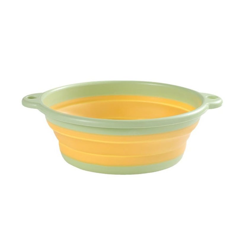 Mockery Foldable Basin Foldable Dish Tub Portable Sink Foldable Basin Portable Basin Hanging Folding Laundry Basin Basin Camping Dish Tub Portable Basin SmallSize Pista Yellow