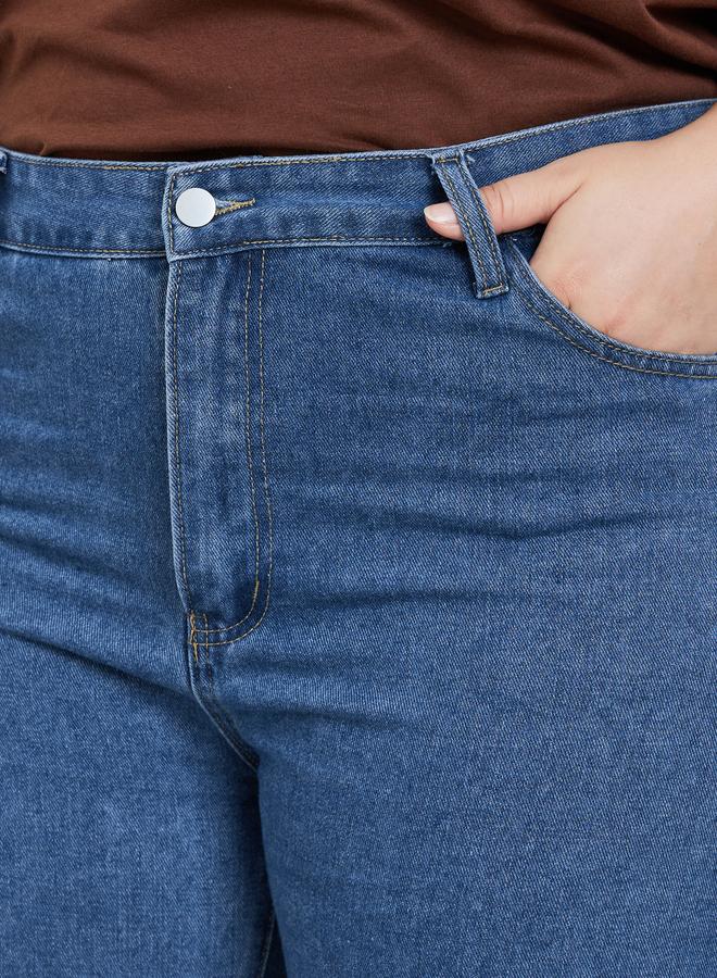 ستايلي بنطال بمقاس كبير وأرجل واسعة مع خصر متوسط - Image 3