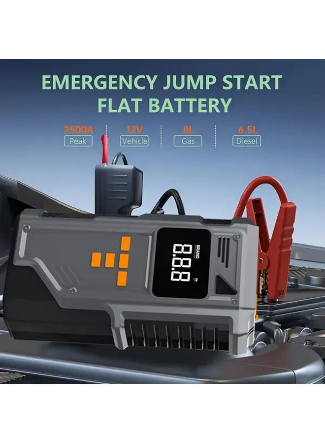 High Power Inflator Integrated Machine 9 in 1 Car Battery Starter 4000A Peak 150 PSI Air Compressor - Image 3