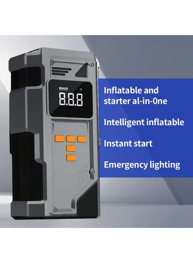 High Power Inflator Integrated Machine 9 in 1 Car Battery Starter 4000A Peak 150 PSI Air Compressor - Image 1