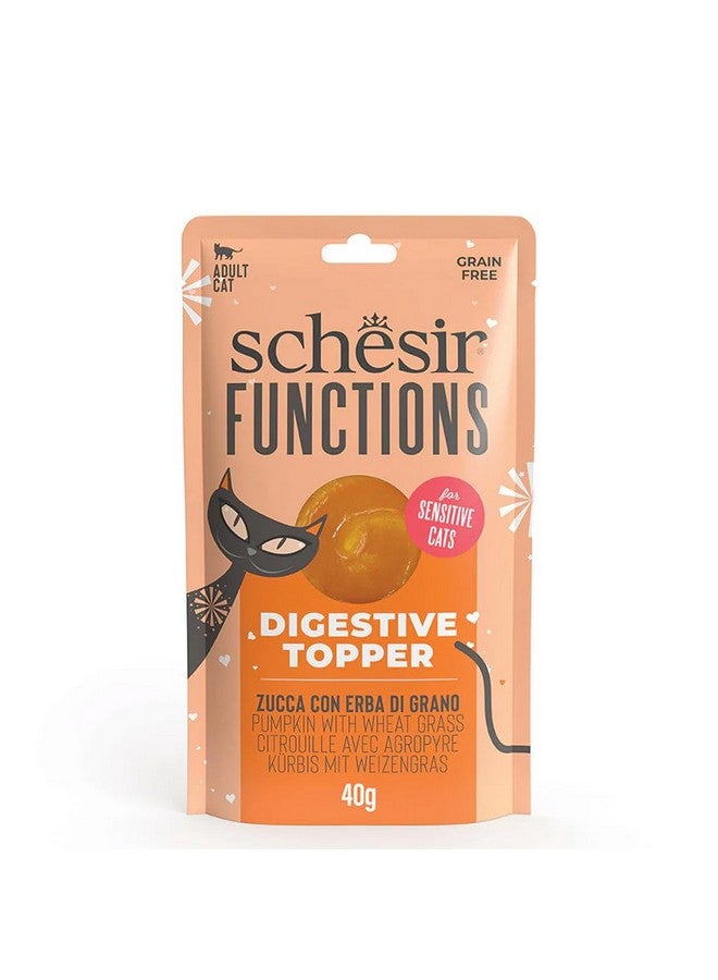 شيسر مكافآت القطط البالغة الحساسة من Function Digestive Topper بنكهة اليقطين مع عشبة القمح - 40 جم | عبوة من 3 قطع - Image 1
