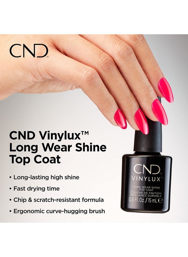 CND Vinylux Long Wear Shine Top Coat, Gifts for Her, Stocking Stuffers for Women, Quick Drying Formula, Easy to Remove, 0.5 Fl Oz - Image 3