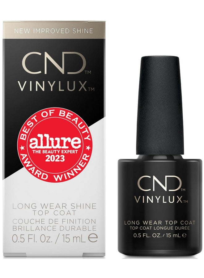 CND Vinylux Long Wear Shine Top Coat, Gifts for Her, Stocking Stuffers for Women, Quick Drying Formula, Easy to Remove, 0.5 Fl Oz - Image 1