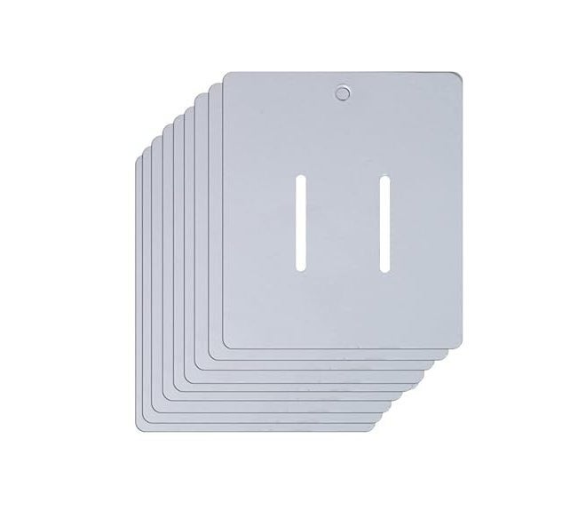 Zenomia White Paper Cardboard Hair Clip Hair Claws Blank Cards Jewelry Display Hair Bow Organizer Tags | Holder Rectangle Paper Cardboard for Hair Accessories Display (50pcs) (3.15X2.75 inch) - Image 1