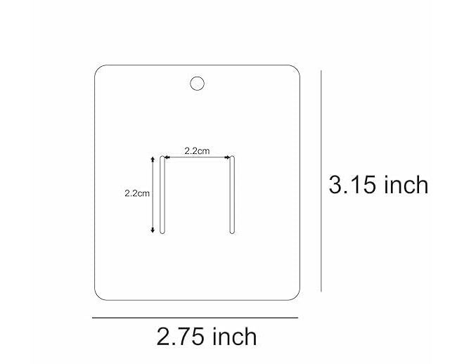 Zenomia White Paper Cardboard Hair Clip Hair Claws Blank Cards Jewelry Display Hair Bow Organizer Tags | Holder Rectangle Paper Cardboard for Hair Accessories Display (50pcs) (3.15X2.75 inch) - Image 3