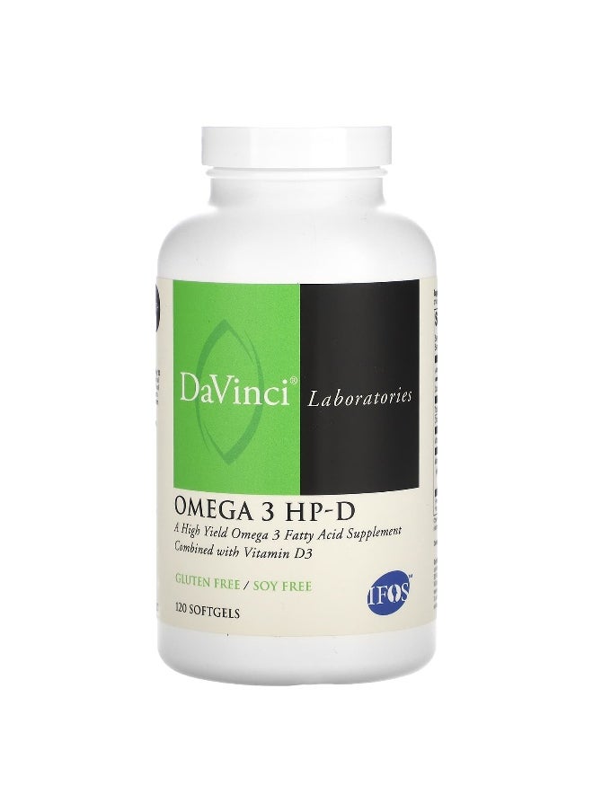 DaVinci Laboratories DaVinci Laboratories, Omega 3 HP-D, 120 Softgels  - Image 1