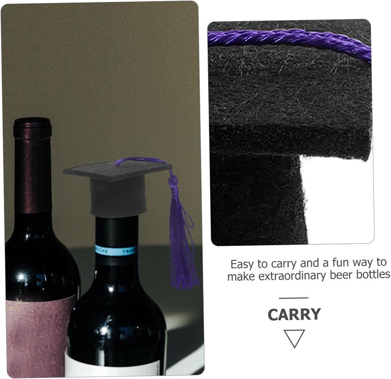Land transit & shipment compatible MAGICLULU 5pcs Mini Doctoral Cap Wine Bottle Covers Adorable Tassels Graduation Party Decoration for Celebrating Achievements and Adding Festive Touch to Your Wine Bottles Globally popular elegant design Dust tight seal Polished safe edge Carefully selected solid material Strong durable raw material Global upgraded practical design Flexible varied design Climate adapted delivery plan Market mainstream color picks Ready goods scheduled ship Shock rubber edge Dense area priority deliver Newly stocked local goods Suburban residential ship Trendy varied sizing alternatives Hardness boosted processed substance All-season available stock Water rust proof All usage compatible Popular trusted craftsmanship Wet anti slip Global sizing options All-round well-engineered practical build All storage space compatible - Image 3