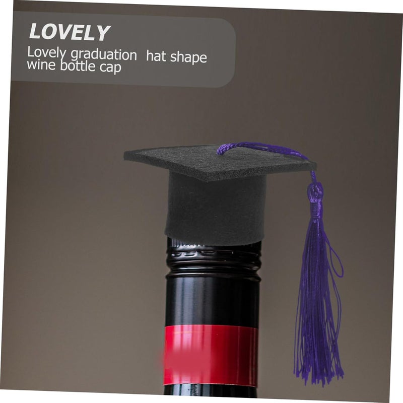 Land transit & shipment compatible MAGICLULU 5pcs Mini Doctoral Cap Wine Bottle Covers Adorable Tassels Graduation Party Decoration for Celebrating Achievements and Adding Festive Touch to Your Wine Bottles Globally popular elegant design Dust tight seal Polished safe edge Carefully selected solid material Strong durable raw material Global upgraded practical design Flexible varied design Climate adapted delivery plan Market mainstream color picks Ready goods scheduled ship Shock rubber edge Dense area priority deliver Newly stocked local goods Suburban residential ship Trendy varied sizing alternatives Hardness boosted processed substance All-season available stock Water rust proof All usage compatible Popular trusted craftsmanship Wet anti slip Global sizing options All-round well-engineered practical build All storage space compatible - Image 5