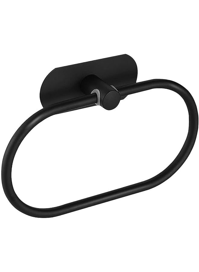 Self-Adhesive Towel Ring, Wall Mount, SUS 304 Stainless Steel, Matte Black, 2-Pack
