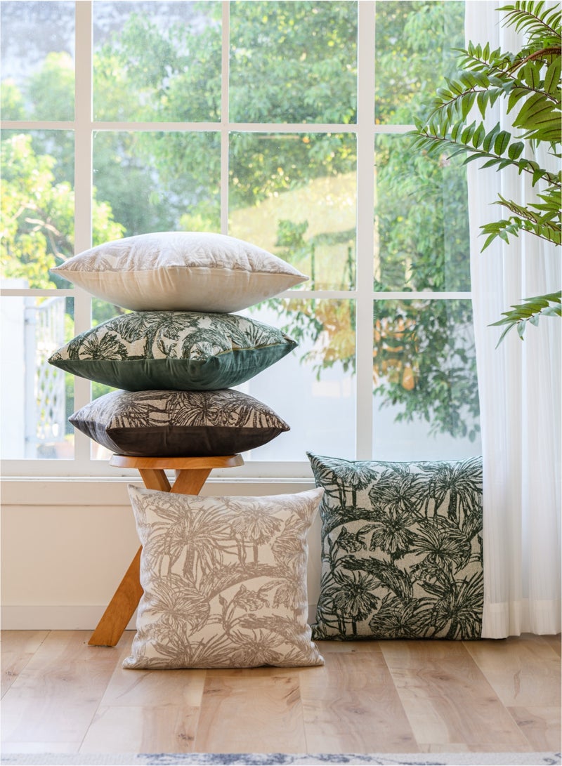 لحظة غطاء وسادة ديكوري بأوراق النخيل البنية 50x50 سم نباتات مونستيرا الاستوائية أوراق النخيل ديكور وسادة رمي مجموعة من 2 لمنتجات المنزل ديكور مزرعة للكنبة أو السرير - Image 5