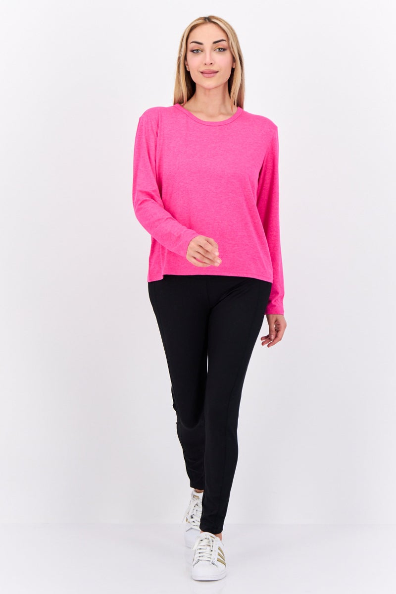 HEAD Women Relaxed Fit Long Sleeve Outdoor Top, Pink - Image 3