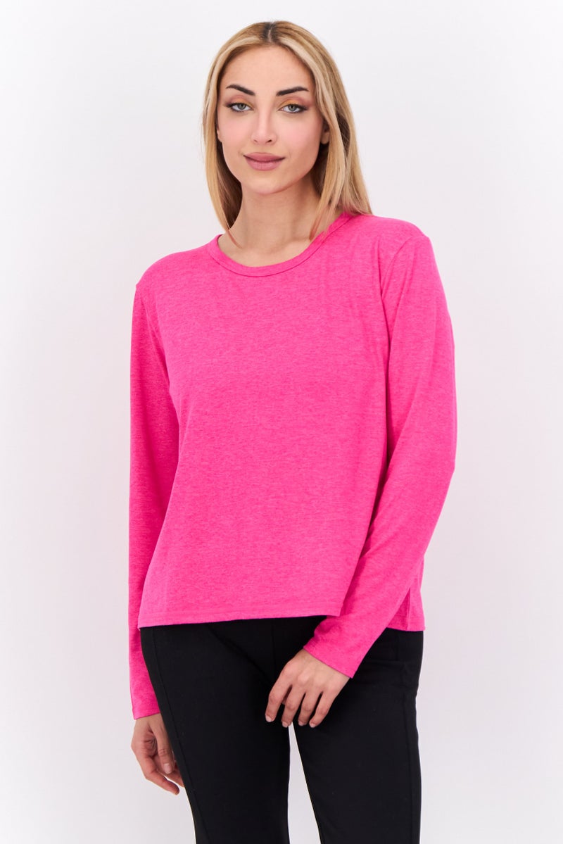 HEAD Women Relaxed Fit Long Sleeve Outdoor Top, Pink - Image 1