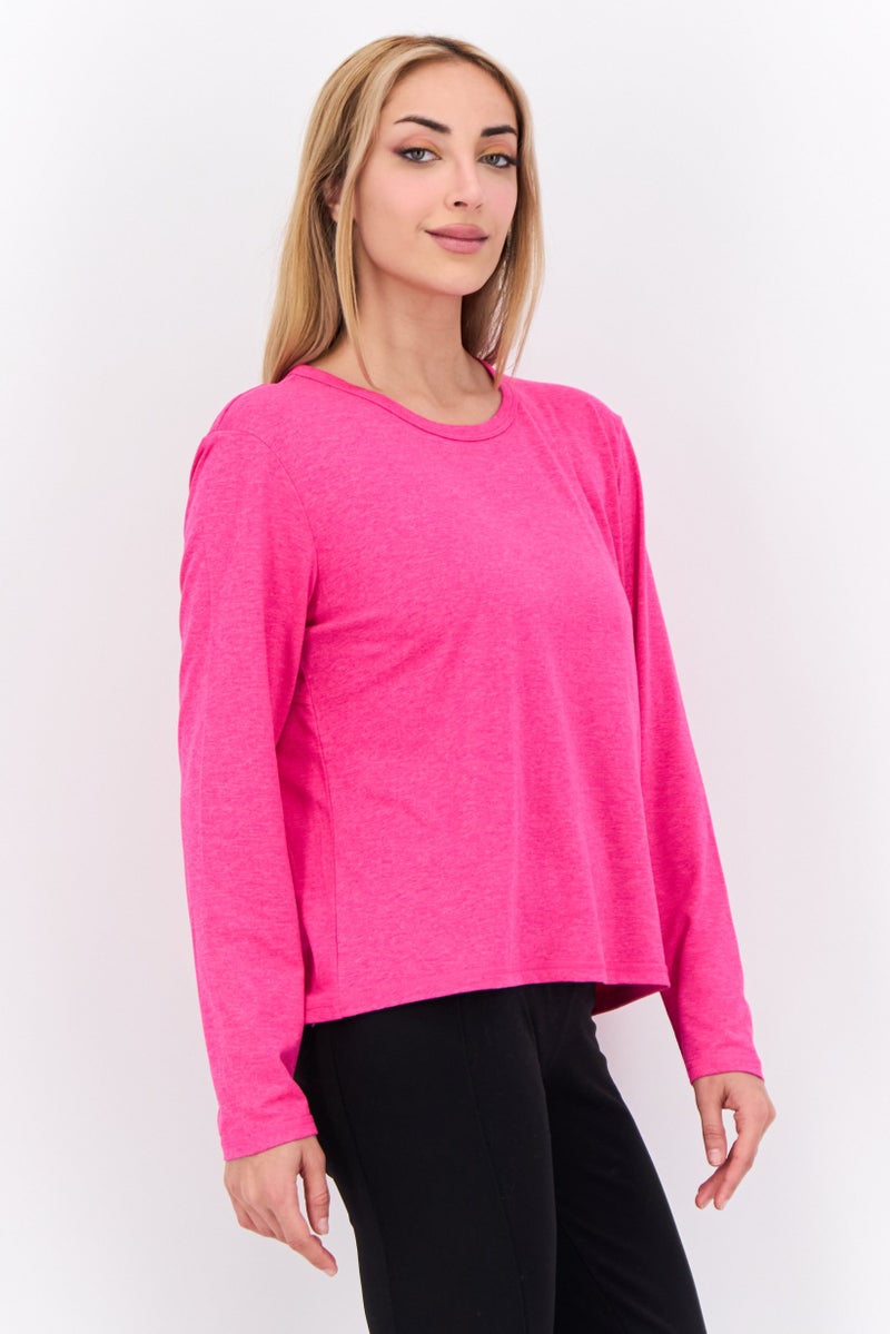 HEAD Women Relaxed Fit Long Sleeve Outdoor Top, Pink - Image 2
