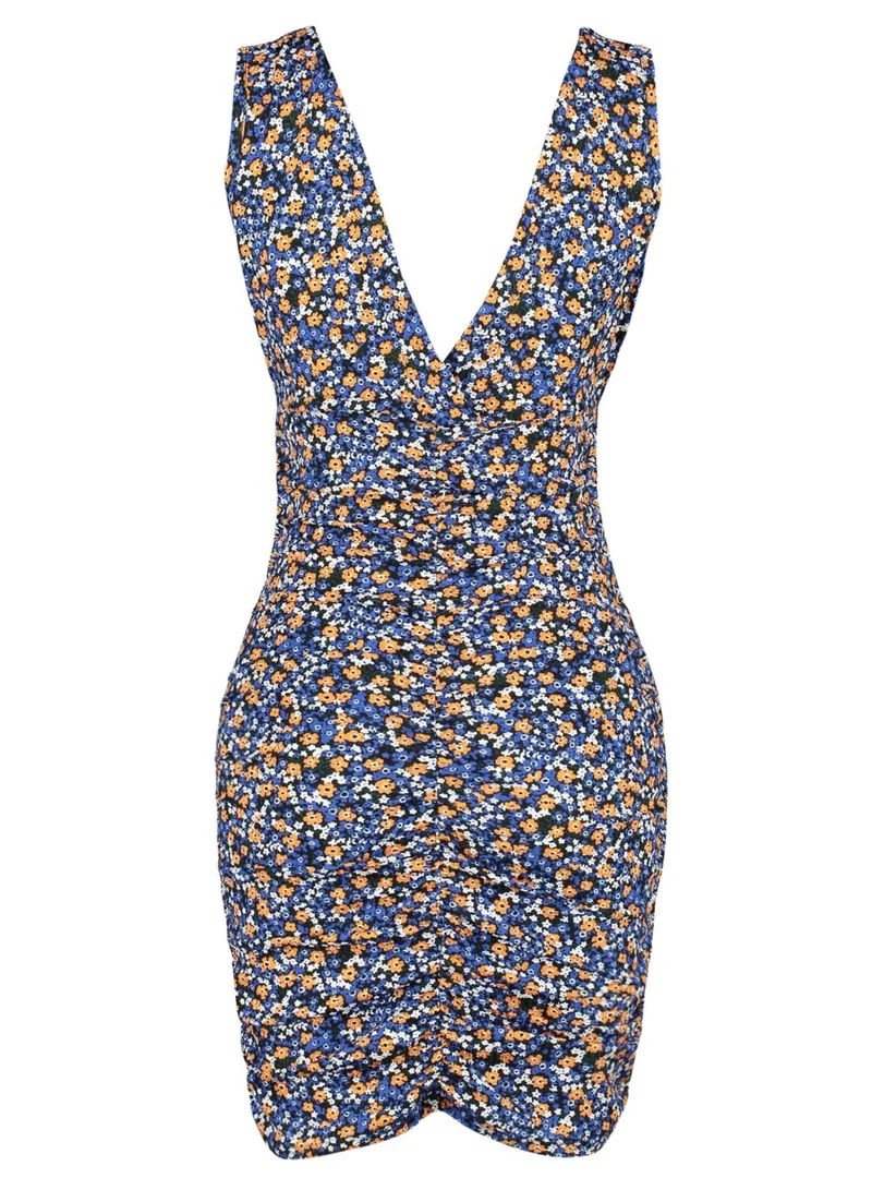 trendyol Floral Print Bodycon Dress