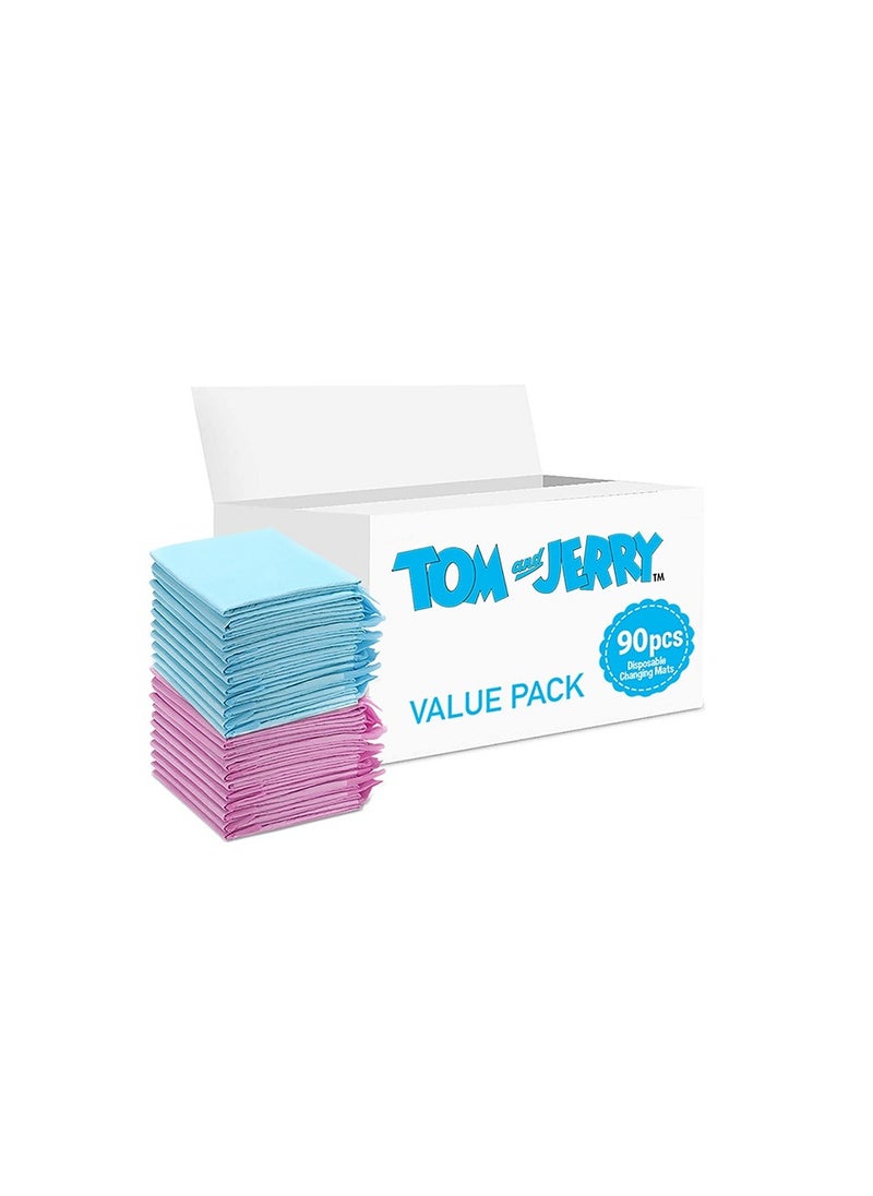 Tom And Jerry Tom And Jerry Disposable Changing Mats, 90 Counts  - Image 1