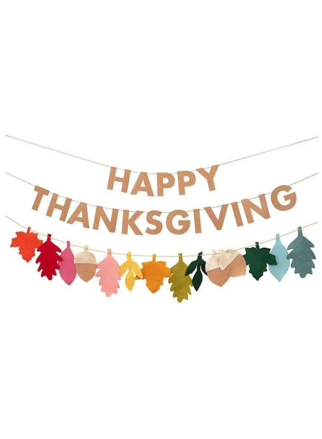 ميري ميري Felt Leaves Thanksgiving Garland