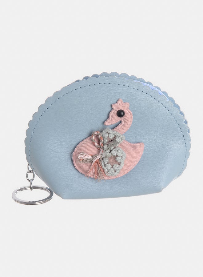 Akher el Ankoud Mini wallet with flamingo pattern keychain - Image 1