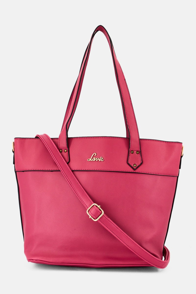 Lavie حقيبة توت نسائية بشعار العلامة التجارية سينييفو HZ، فوشيا - Image 1
