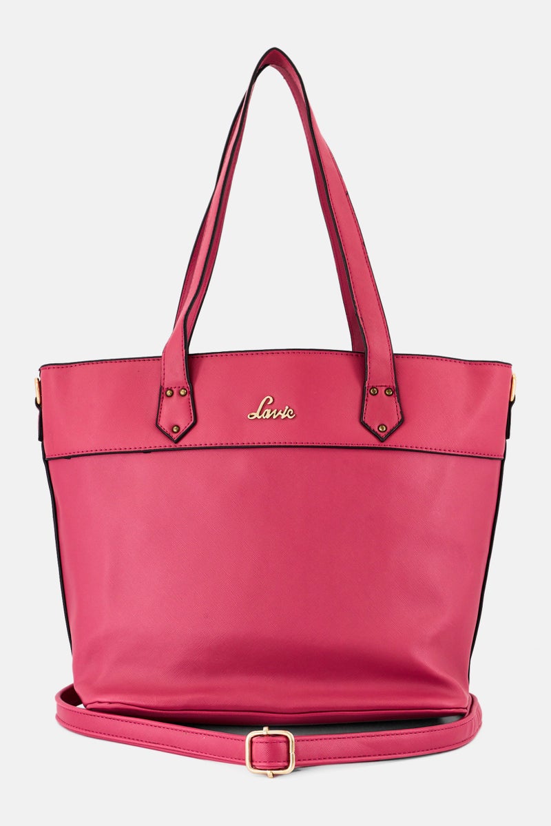Lavie حقيبة توت نسائية بشعار العلامة التجارية سينييفو HZ، فوشيا - Image 2