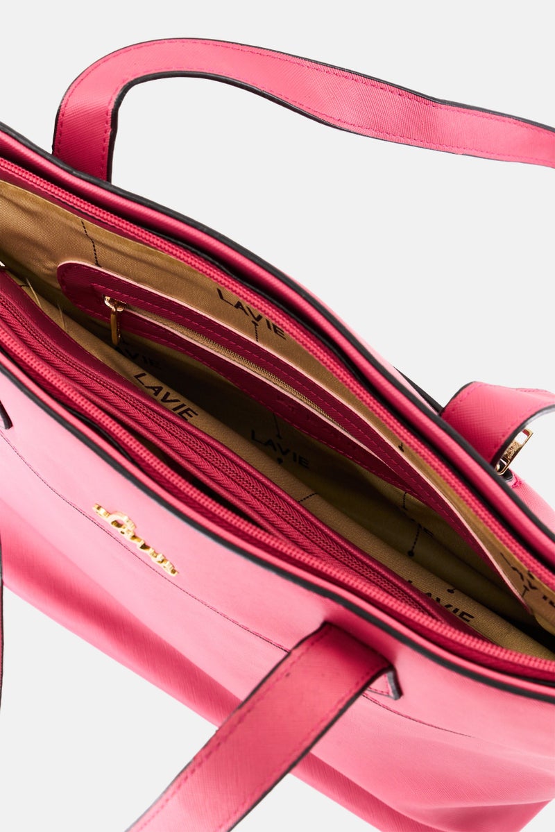 Lavie حقيبة توت نسائية بشعار العلامة التجارية سينييفو HZ، فوشيا - Image 4