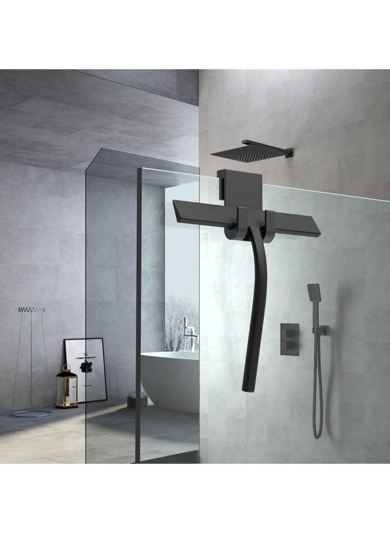 Shower Squeegee, Window Wiper Stainless Steel Window Cleaner with Hooks and Hanging Ropes, Small mop for wasroom, For Glass Doors, Wall Tiles, Shower Mirrors, Car Windows, Windows, Floor - Image 4