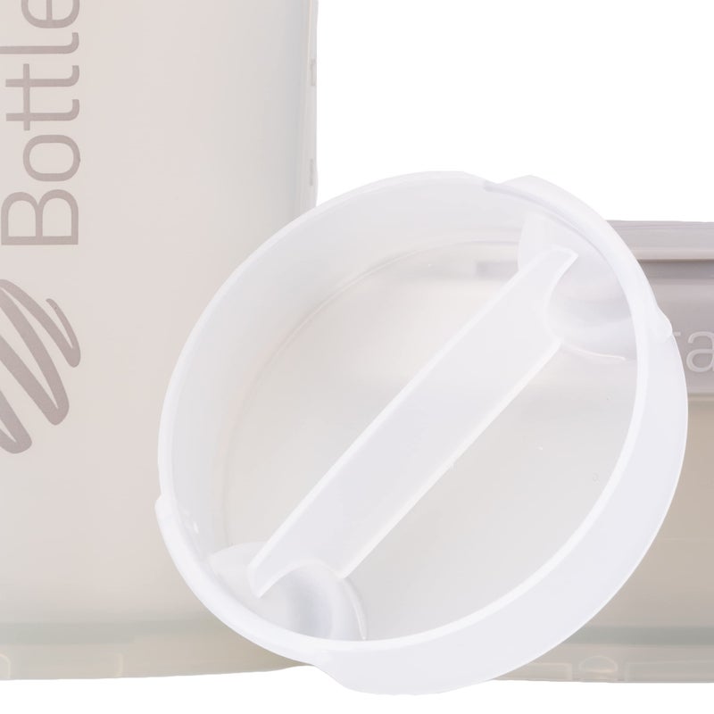 Blender Bottle زجاجة خلط BlenderBottle مع منظم حبوب ومساحة لتخزين مسحوق البروتين، نظام ProStak، سعة 22 أونصة، رمادي دخاني - Image 2