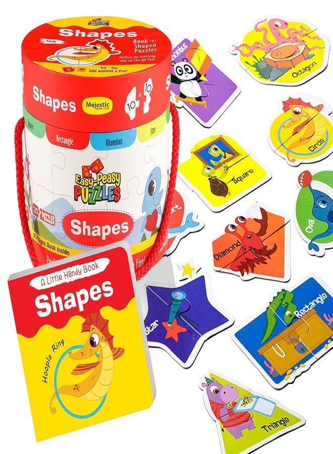 The Book Tree Shapes Puzzle Box for Kids I Educational Toy for Kids Age 2+ I 20 Shaped Jigsaw Puzzle Pieces and 1 Story Book for Early Learning I A for Children By Majestic Book Club - Image 1