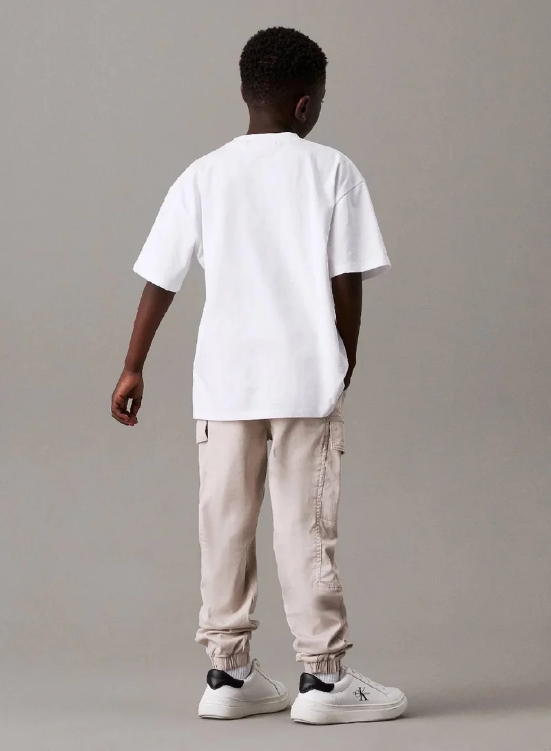 كالفن كلاين جينز بنطال كارجو منسوج