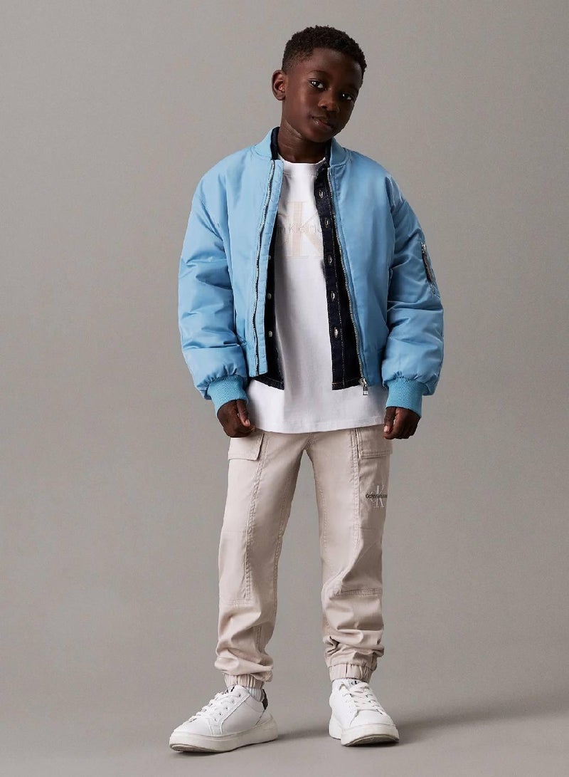 Calvin Klein Jeans Woven Cargo Trousers - Image 4