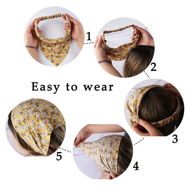 Jaciya Hair Scarfs Headband Bandana 10pcs Head Scarves Hair Accessories for Women paÃ±uelos para la cabeza para mujer - Image 2