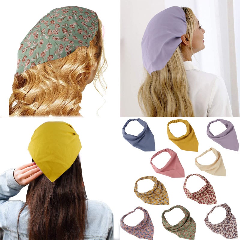 Jaciya Hair Scarfs Headband Bandana 10pcs Head Scarves Hair Accessories for Women paÃ±uelos para la cabeza para mujer - Image 5
