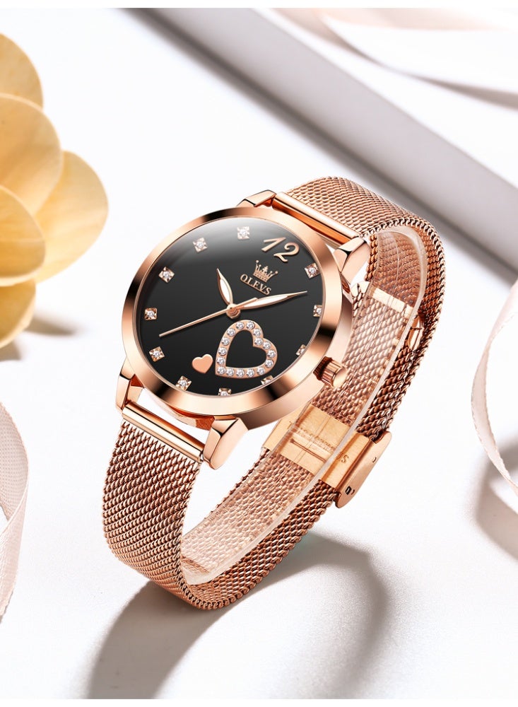OLEVS Watch Women Mesh Waterproof Luminous Date Analog Quartz Ladies Watches Classic Dress Women's Wristwatch - Image 5